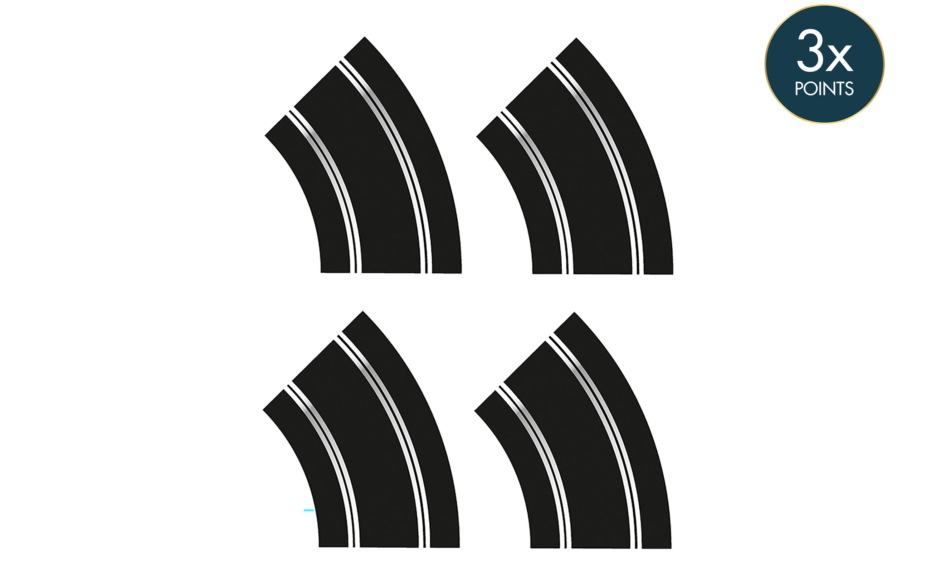 Scalextric Standard Straight and R2 Curve Track Extension Pack