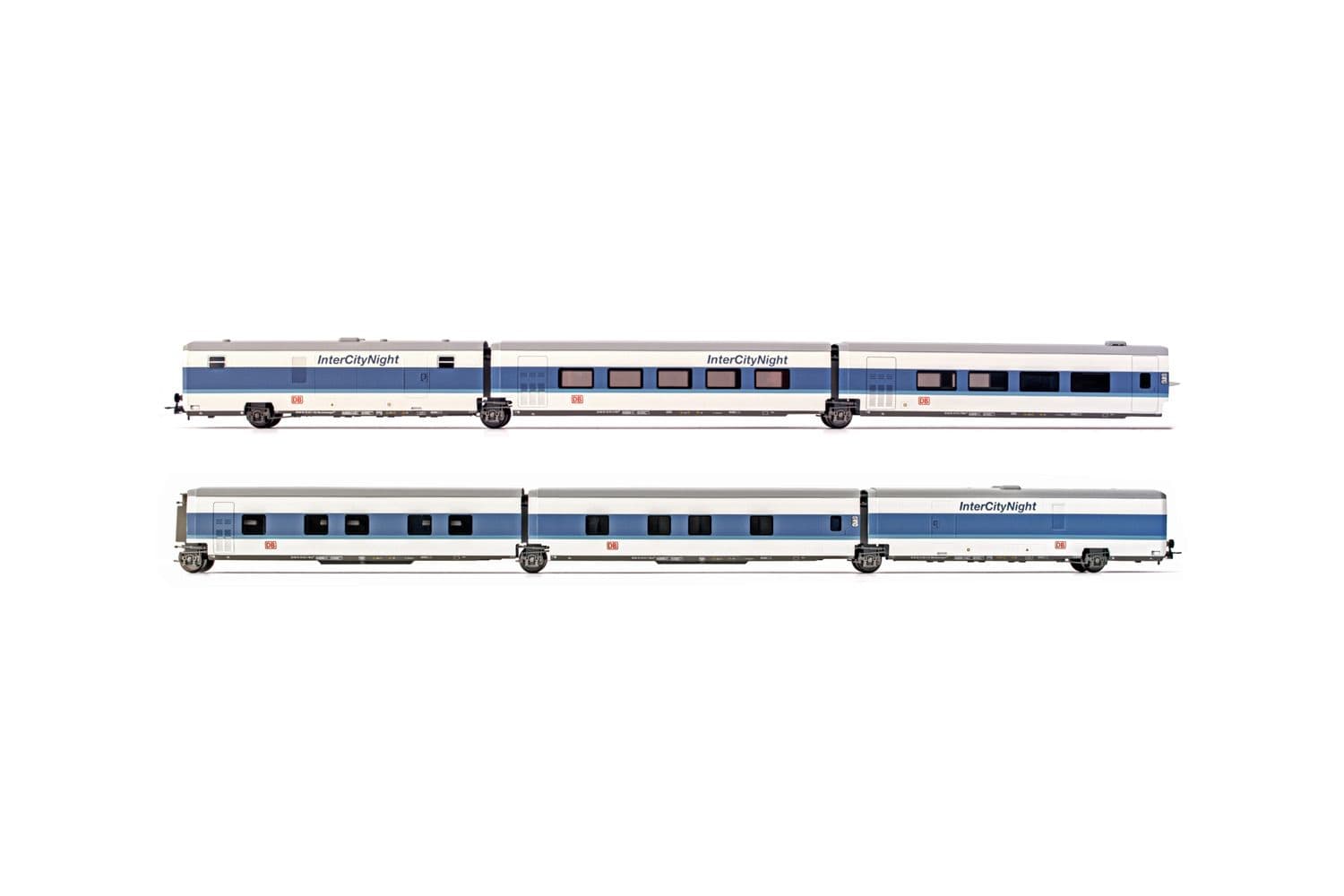 DB AG, 6-unit base set, "InterCityNight" in blue/white livery, period V