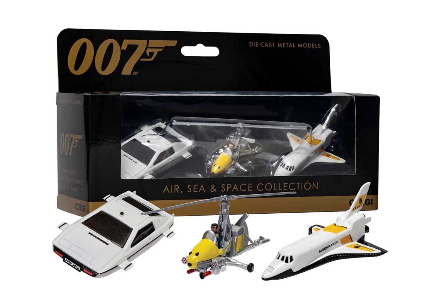 James Bond Air, Sea &amp; Space Collection Triple Pack (Space Shuttle, Gyrocopter, Lotus Esprit)