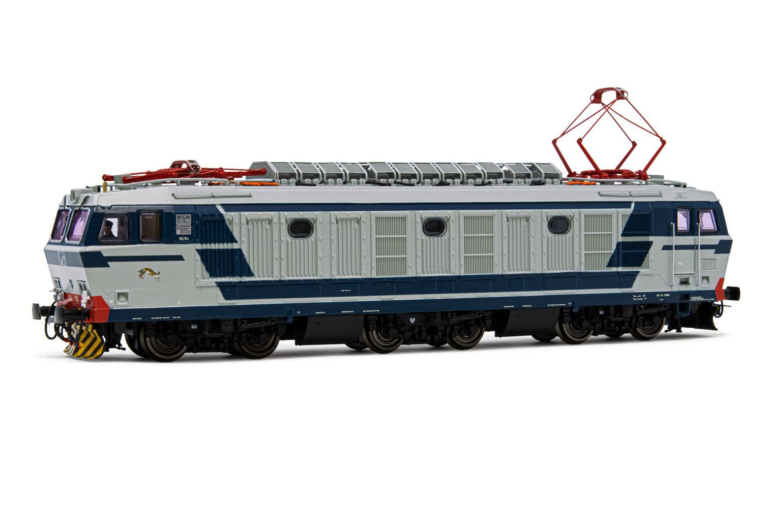 FS, electric locomotive class E.652 088, original livery with big running number on the frontal sides, period IV-V