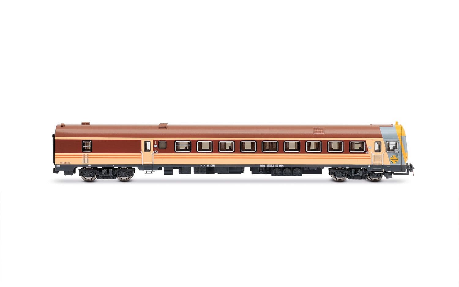 RENFE, 3-unit EMU class 444-500, unit 444-503 in "Estrella" livery, ep. IV, with DCC decoder