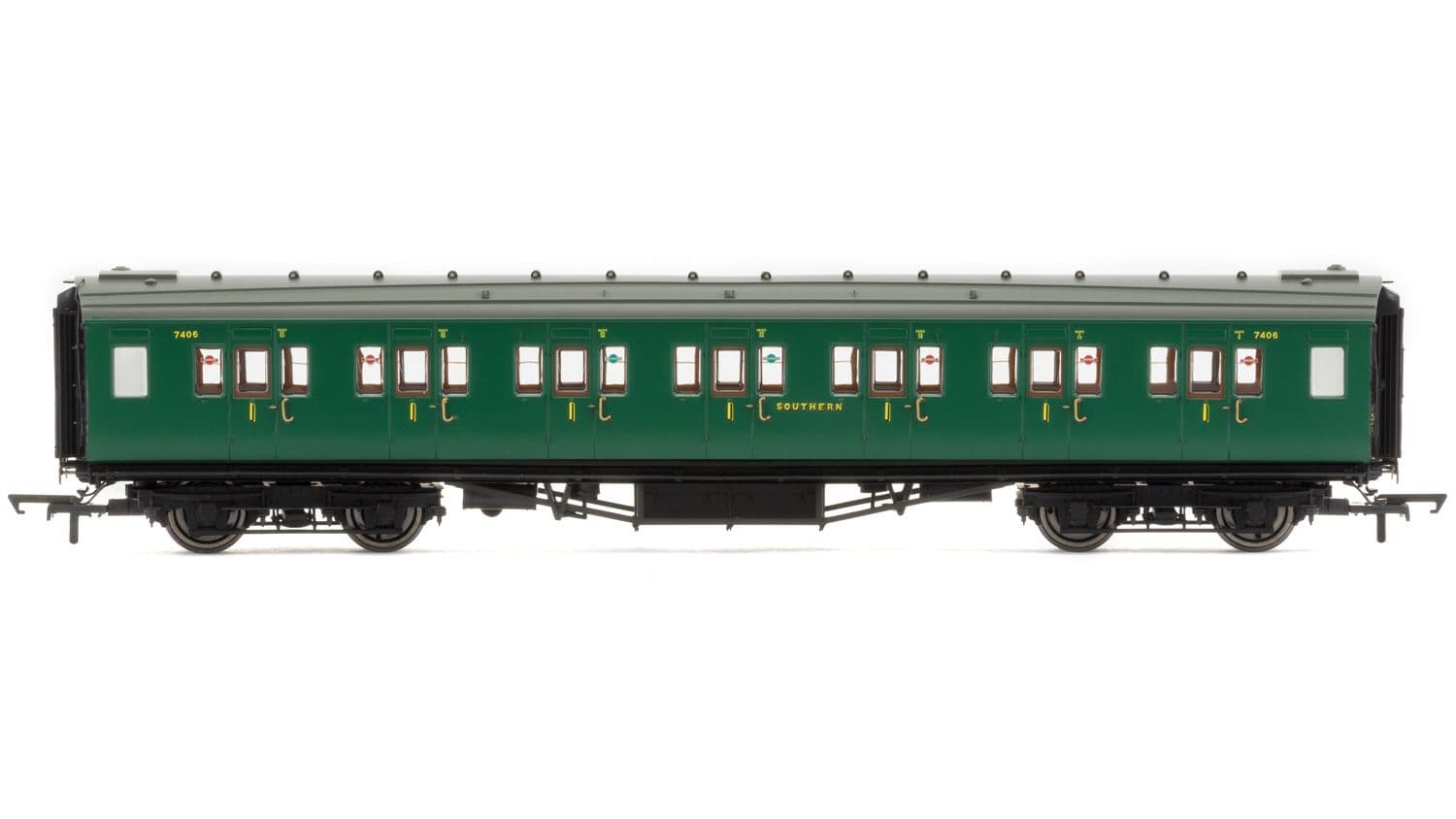 SR, Maunsell Corridor First Class Coach, 7406 - Era 3