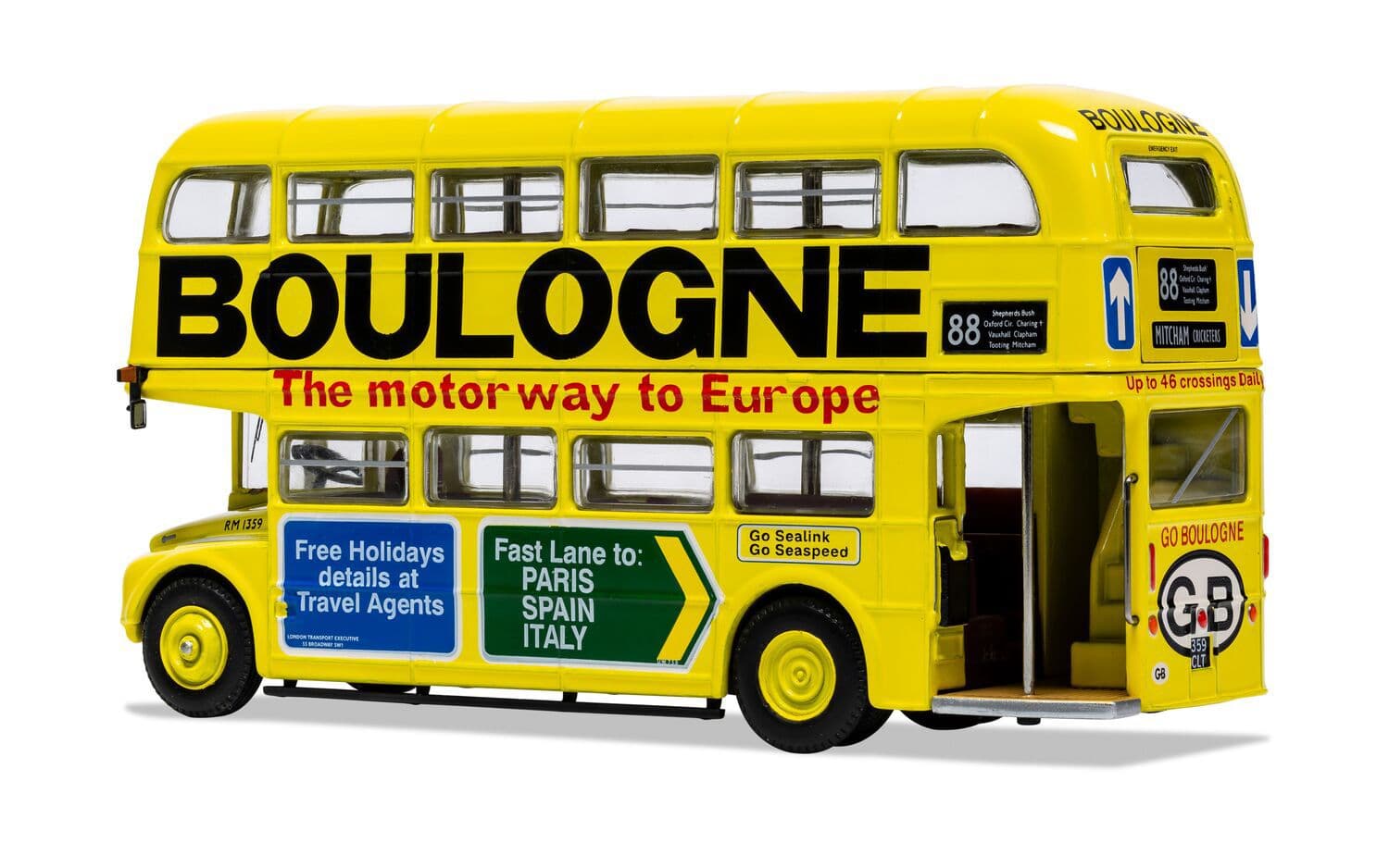 AEC Type RM - London Transport - 359 CLT - Route 88 Mitcham Cricketers - 'Boulogne, The motorway to Europe'