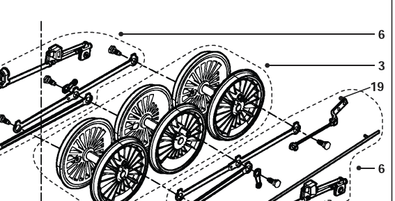 Loco wheel set, Duke of Gloucester Locomotive Wheel Set (R3168)