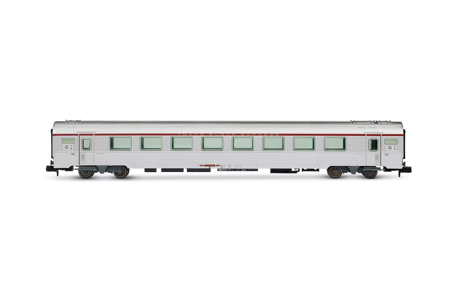 SNCF, TEE-Reisezugwagen A8tu „Mistral", Nizza – Paris, in silberne Farbgebung, Ep. IV