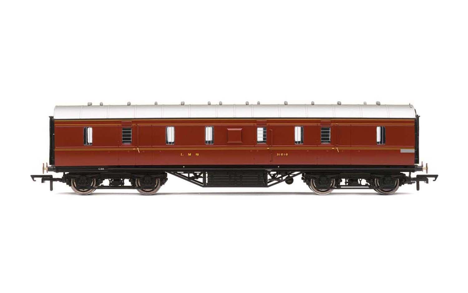 LMS, Period III 50’ Gangwayed Passenger Brake, 31010 - Era 3