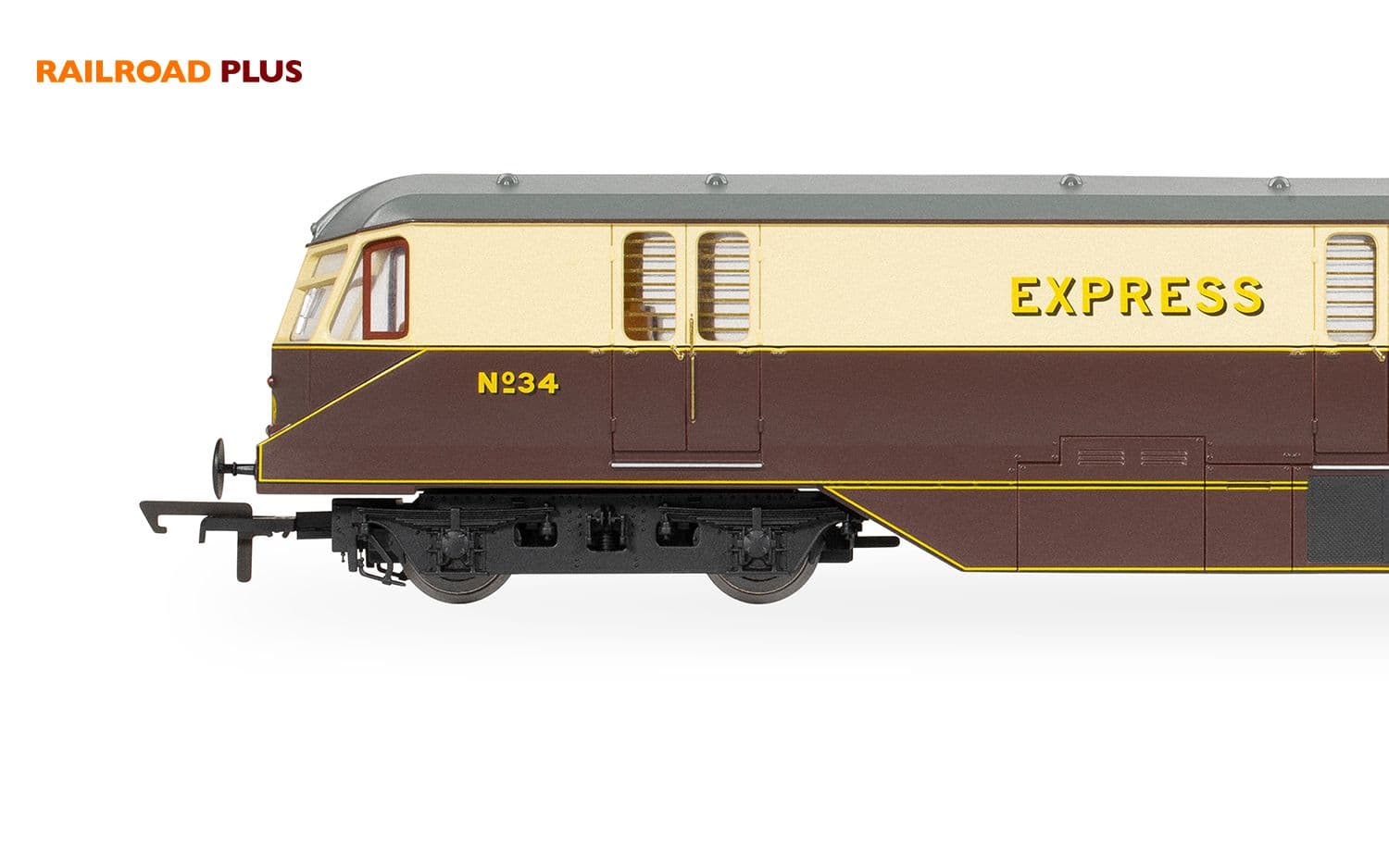 RailRoad Plus GWR, Bo-Bo, No. 34 Parcels Car - Era 3