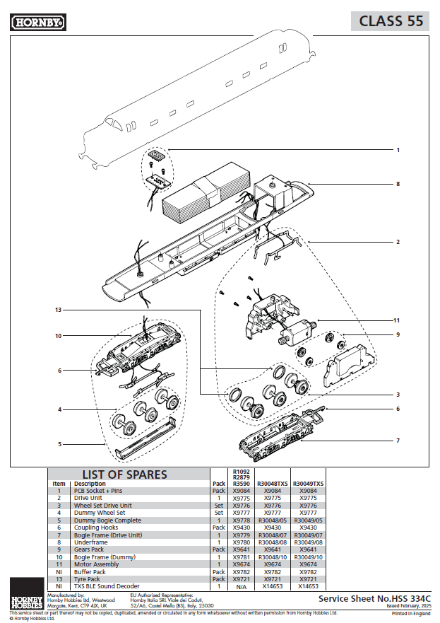 RailRoad Plus BR, Class 55, Deltic, Co-Co, D9018 ‘Ballymoss’- Era 5 (Sound Fitted)