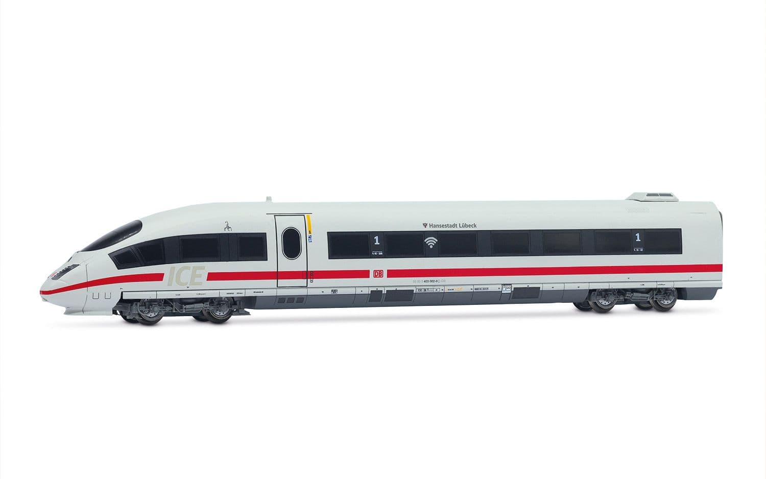 DB AG, achtteiliger Hochgeschwindigkeitszug „ICE 3“ der Baureihe 403 im neuen Re-Design, Ep. VI