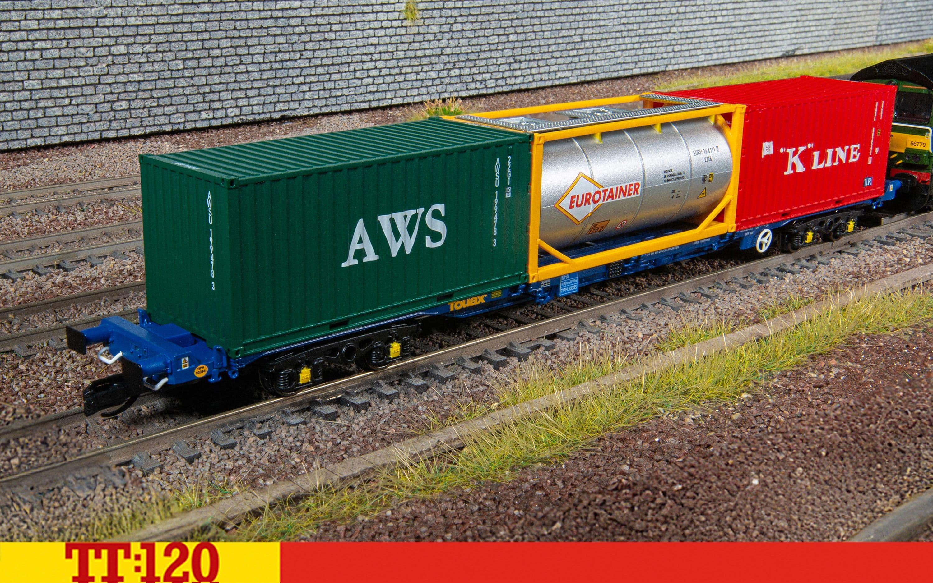 Touax KFA Container Wagon with 3x20 Containers