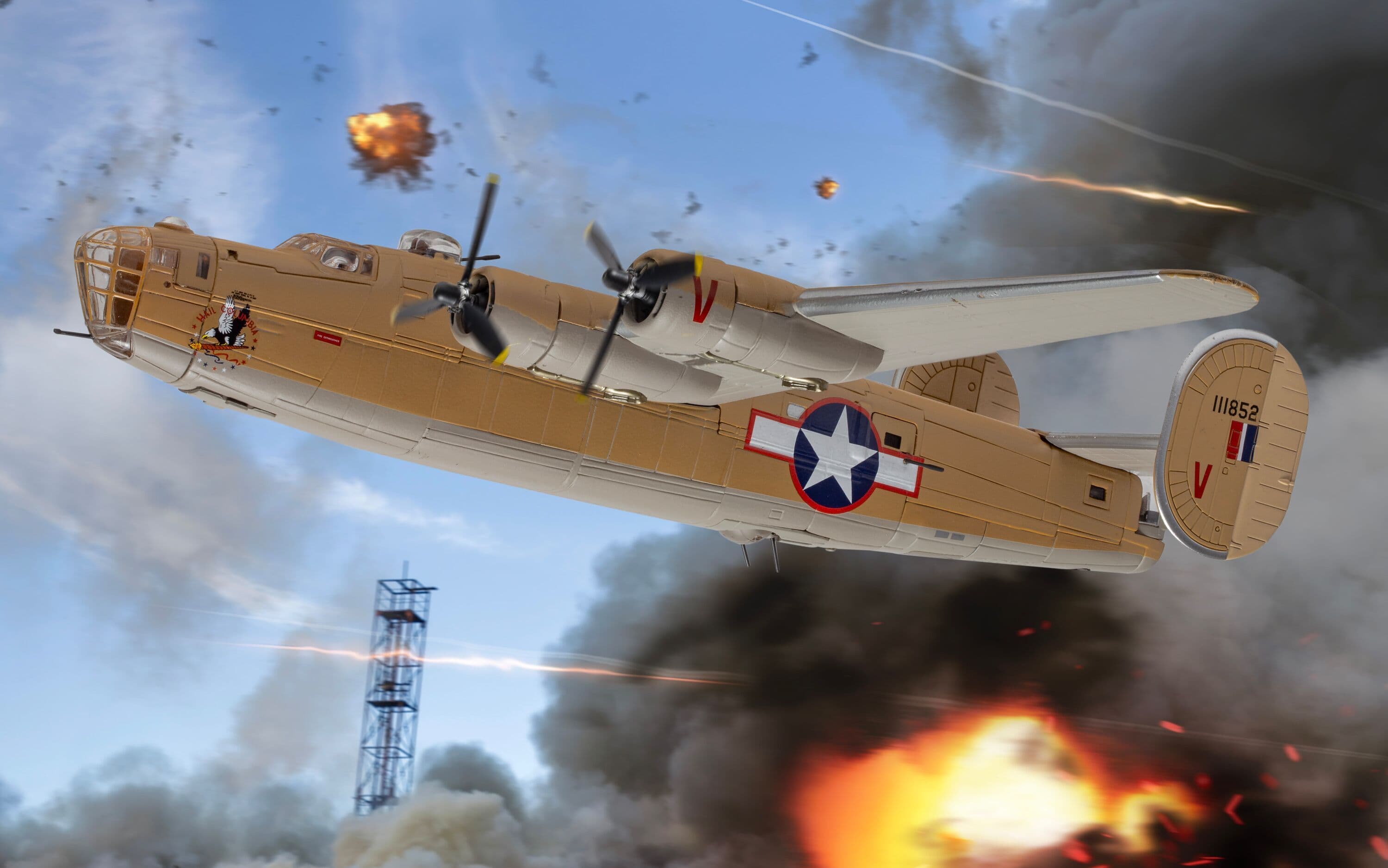 Consolidated B-24D Liberator - 41-11825 'Hail Columbia' - Col. John R. Kane