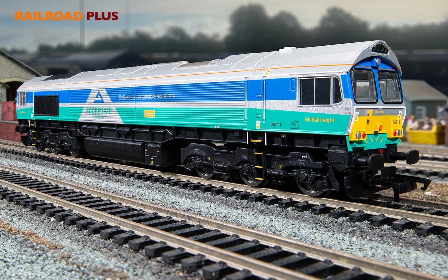 RailRoad Plus: Class 66 - Aggregates Industries - 66711 'Sence'