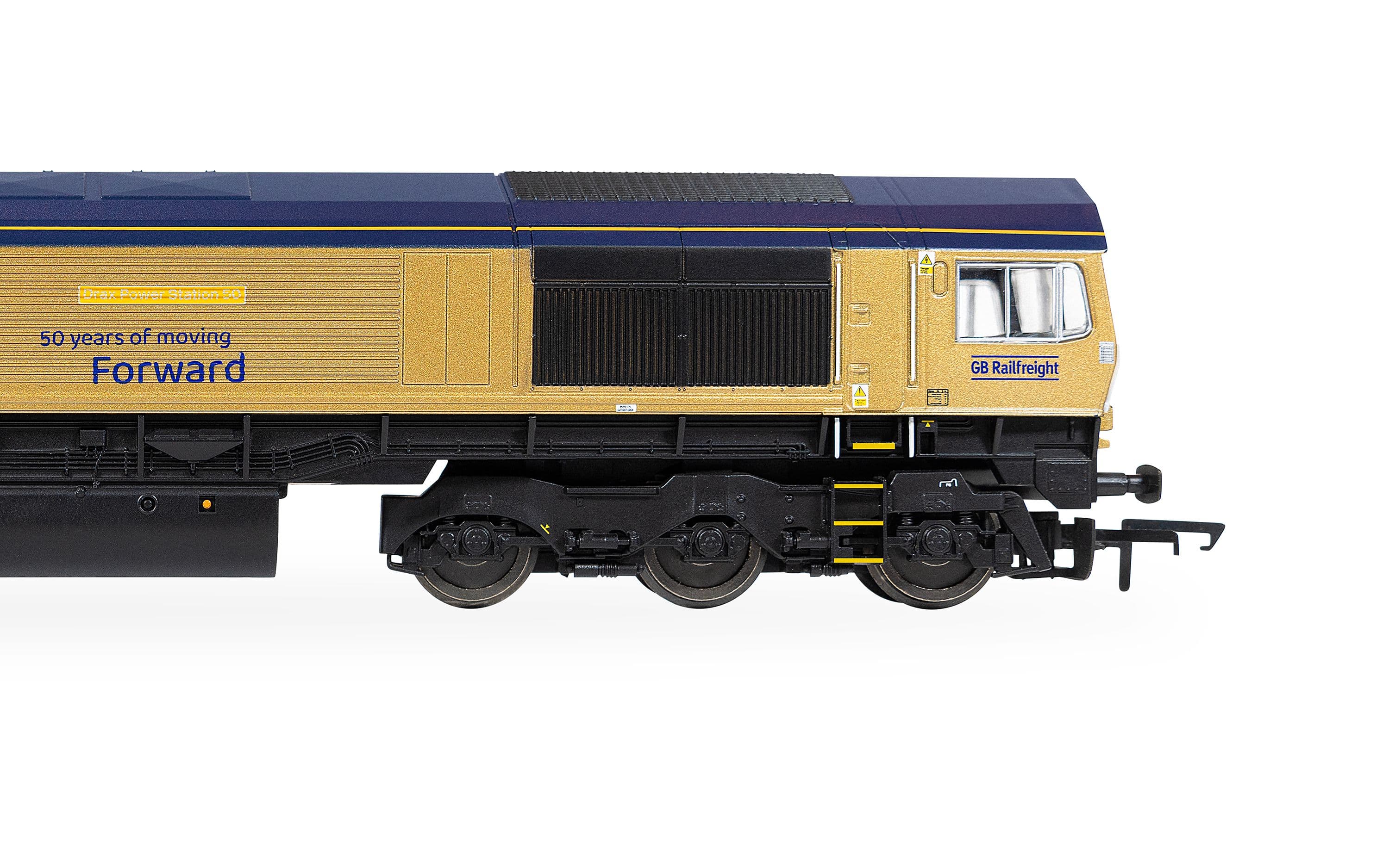 RailRoad: GB Railfreight - Class 66 - 66301 ‘Drax Power Station 50’ - Gold Livery (Drax 50th Anniversary)