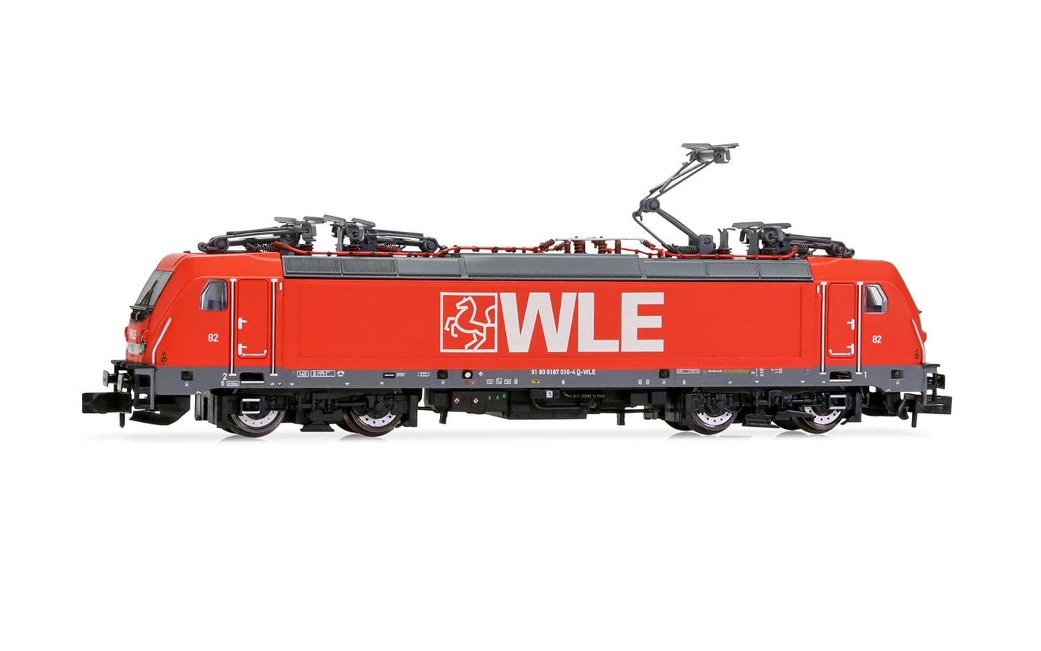 WLE, Elektrolokomotive BR 187 in roter Lackierung, Ep. VI, mit DCC-Decoder