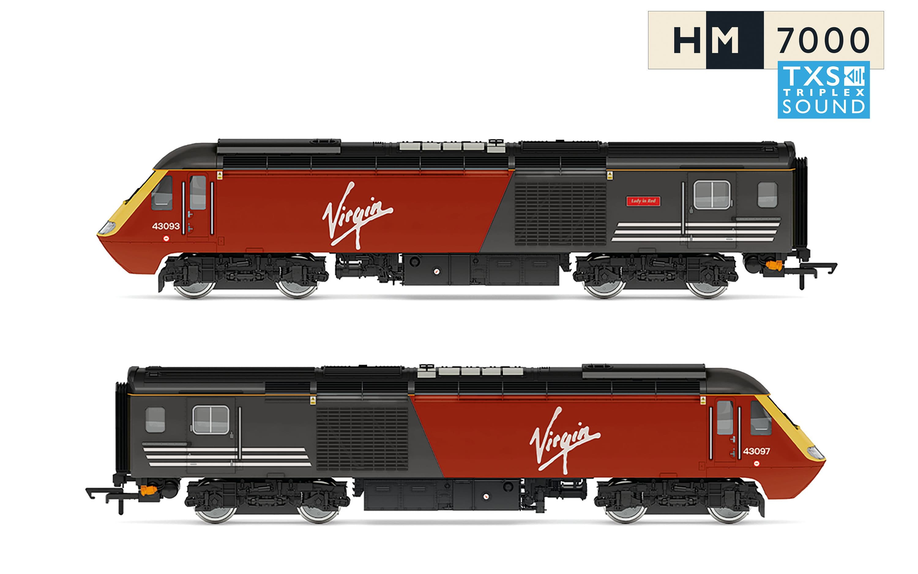 R30463TXS Virgin - Class 43 HST - Lady in Red - Train Pack (DCC