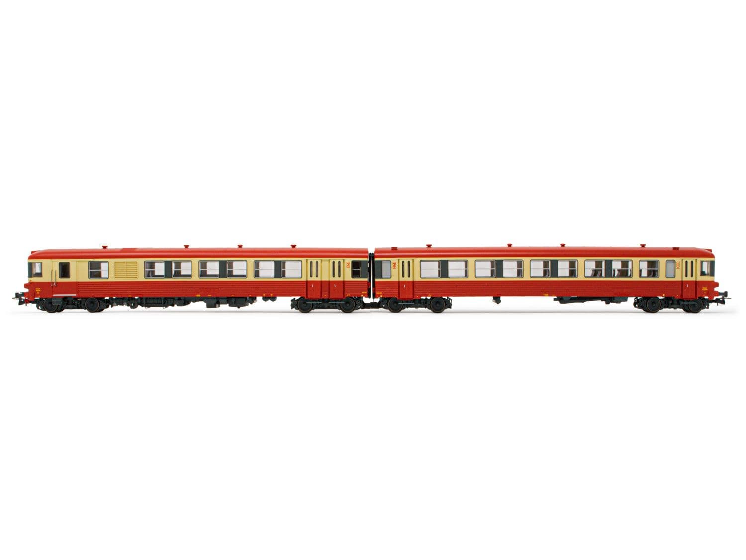 SNCF, 2-unit railcar EAD X 4500 (XBD 4531 + XRAB 8529), red and cream livery, period IV