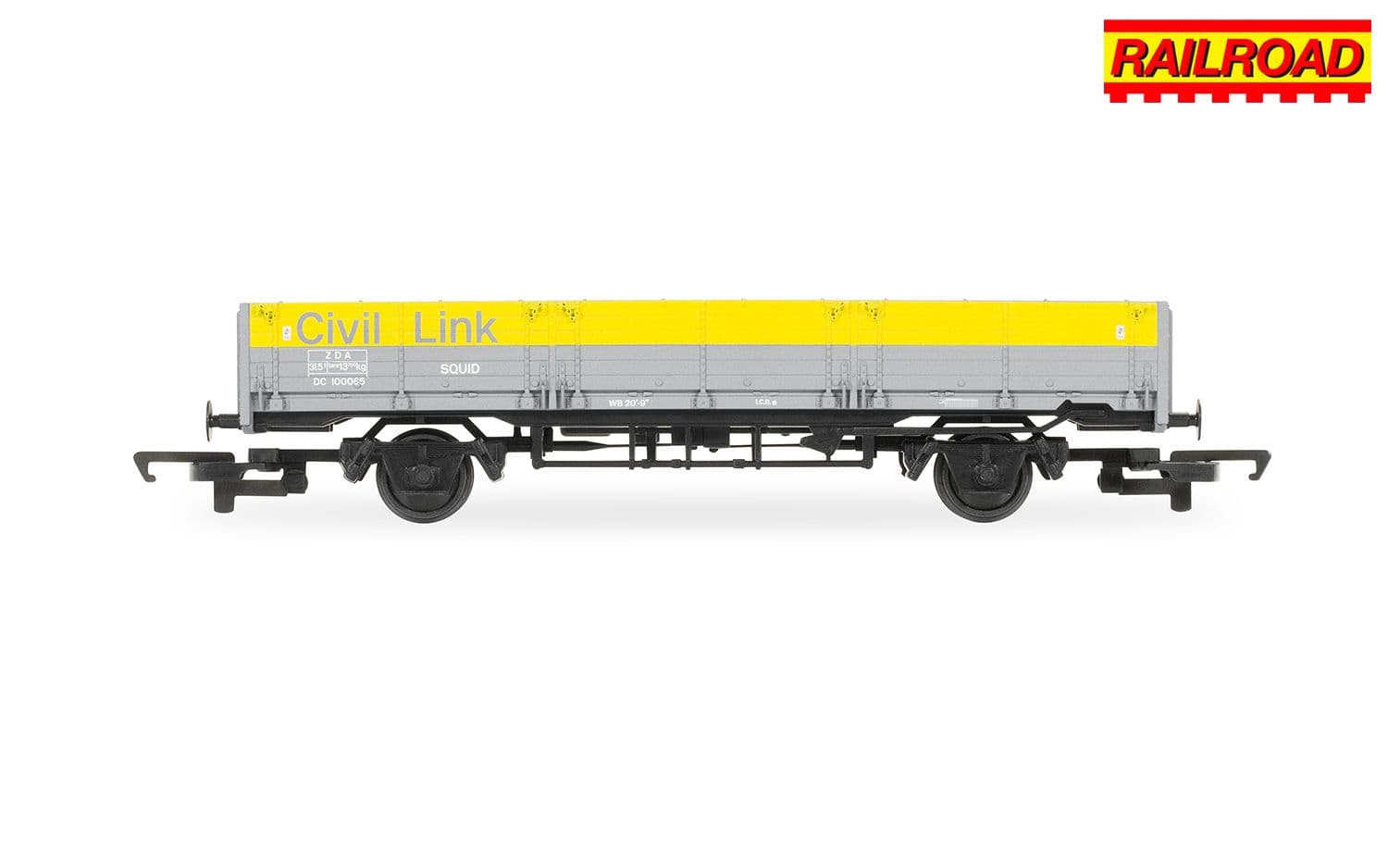 RailRoad Civil Link, 'ZDA' 45 Ton Open 'Squid' Wagon, 100065 - Era 8