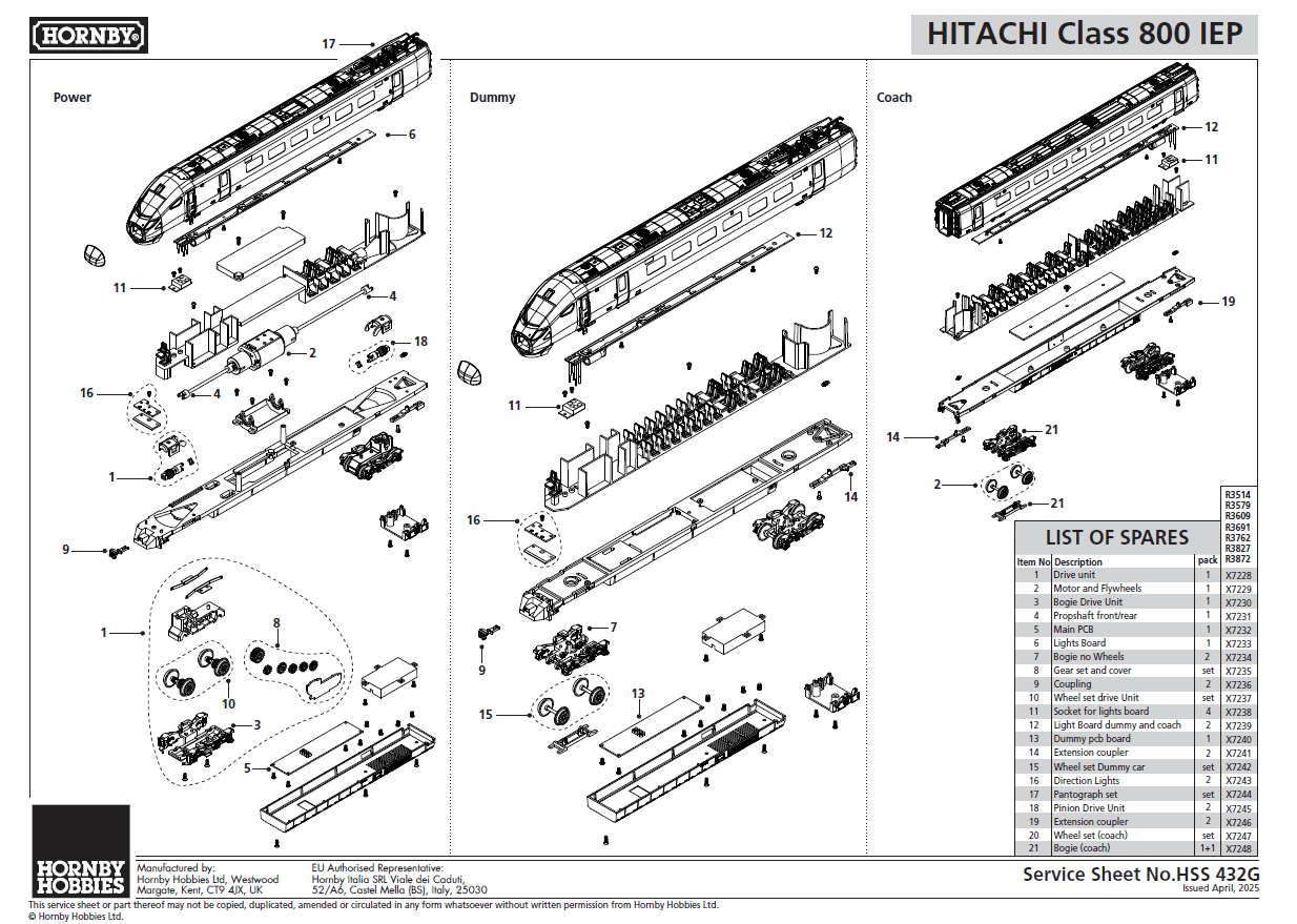 LNER, Hitachi Class 800/1, 'Azuma' Set 800 104 'Celebrating Scotland' Train Pack - Era 11