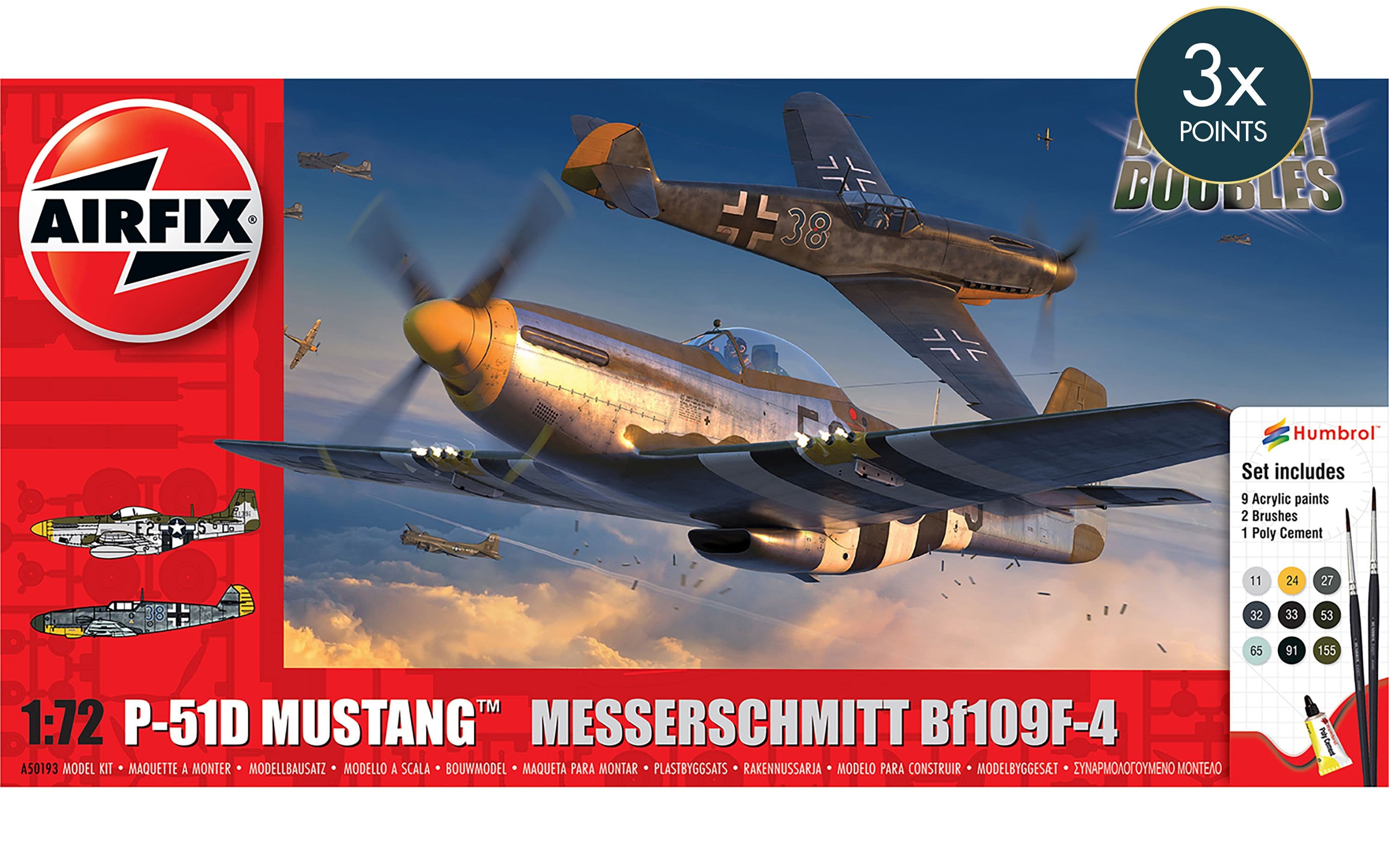 P-51D Mustang vs Bf109F-4 Dogfight Double