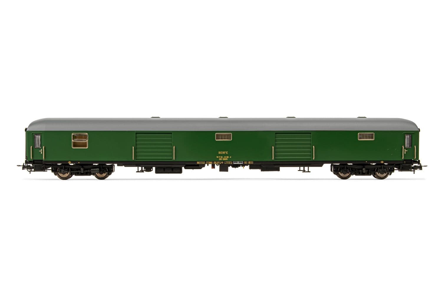 RENFE, furgón DD-8100, decoración verde, ép. IV