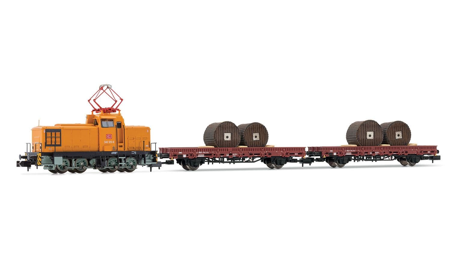 Arnold (N 1: 160), Zug-Set DB AG, Lok Klasse V 60D &amp; Flachwagen 2