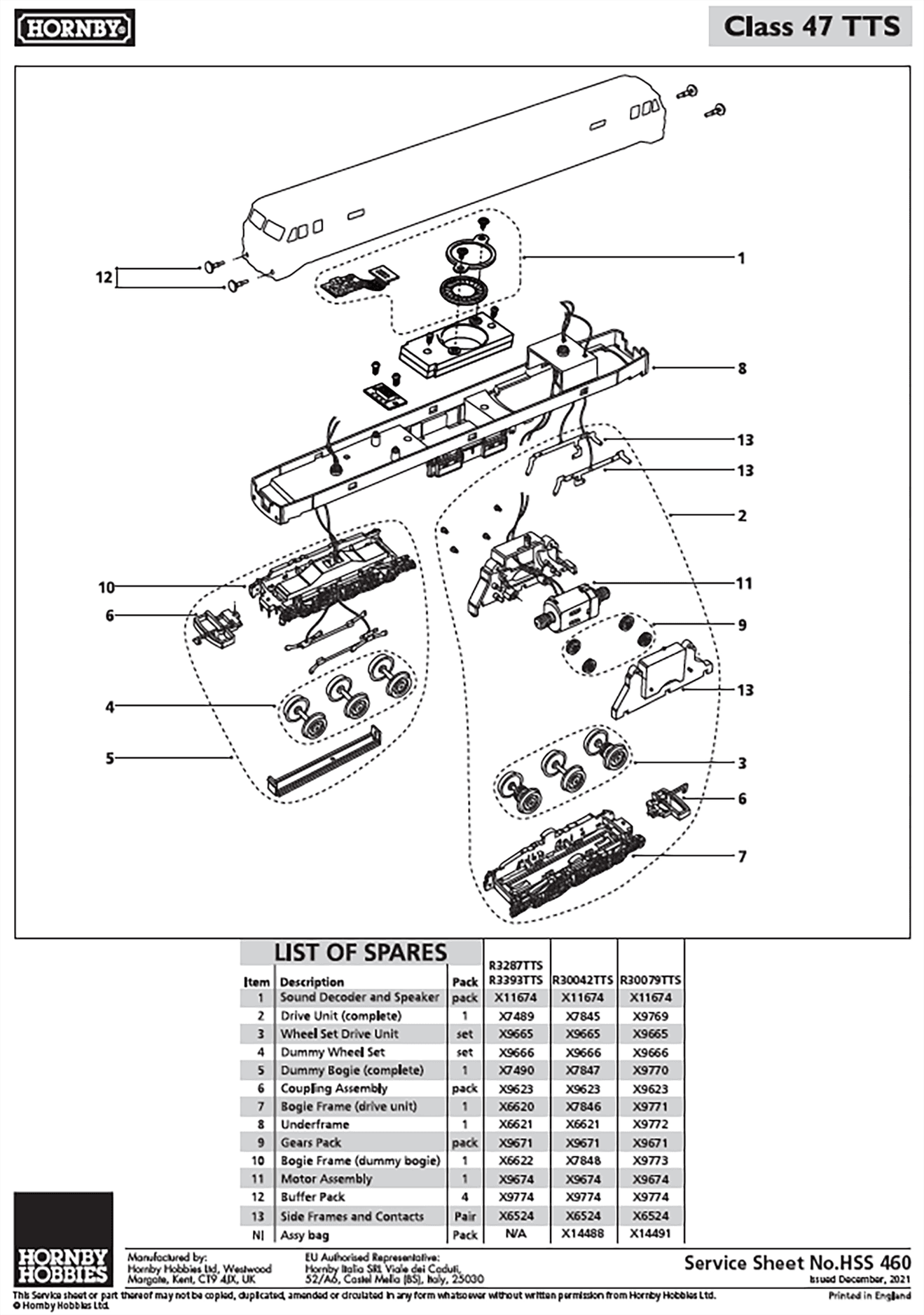 Class 47 TTS Sound decoder and speaker