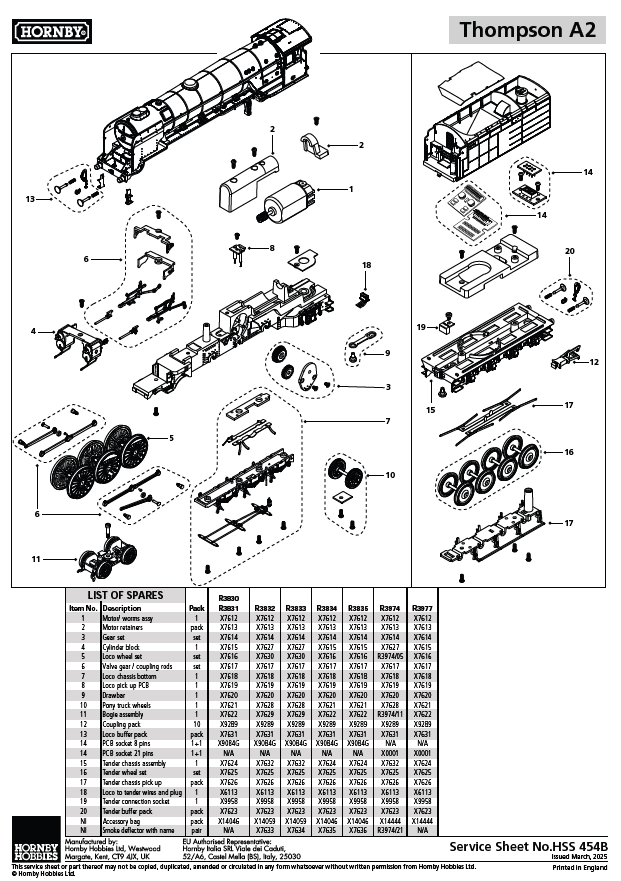 BR, Thompson Class A2/2, 4-6-2, 60502 'Earl Marischal' - Era 5