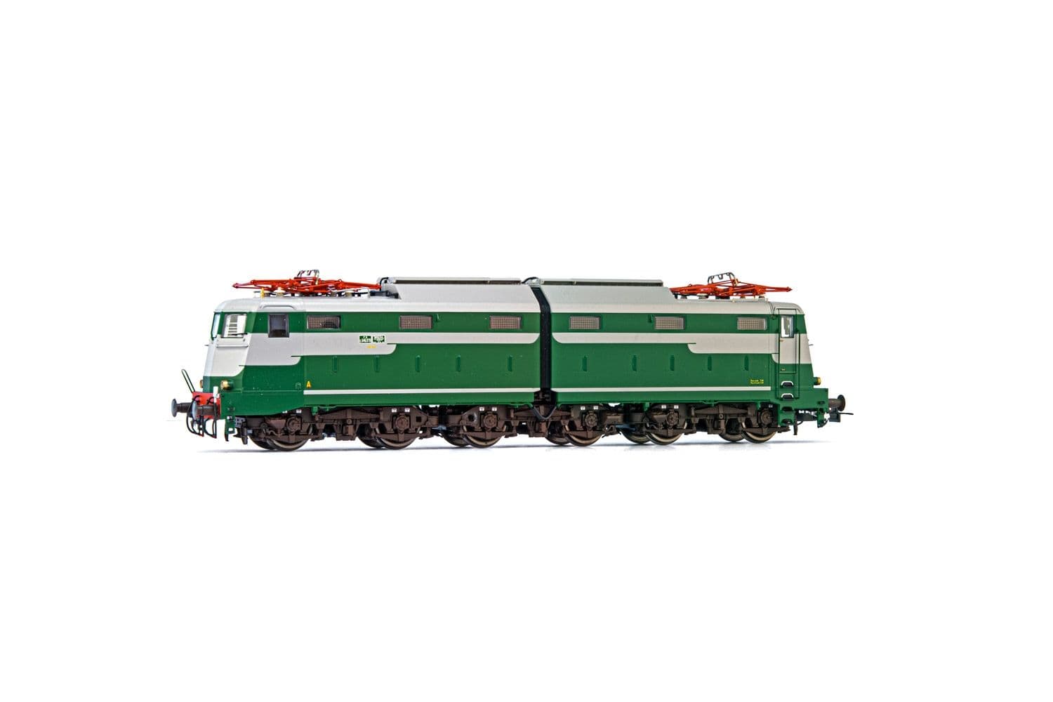FS, electric locomotive E 646 019 first series, verde magnolia / grigio nebbia livery, pantographs type 42LR, in original status, period III-IV