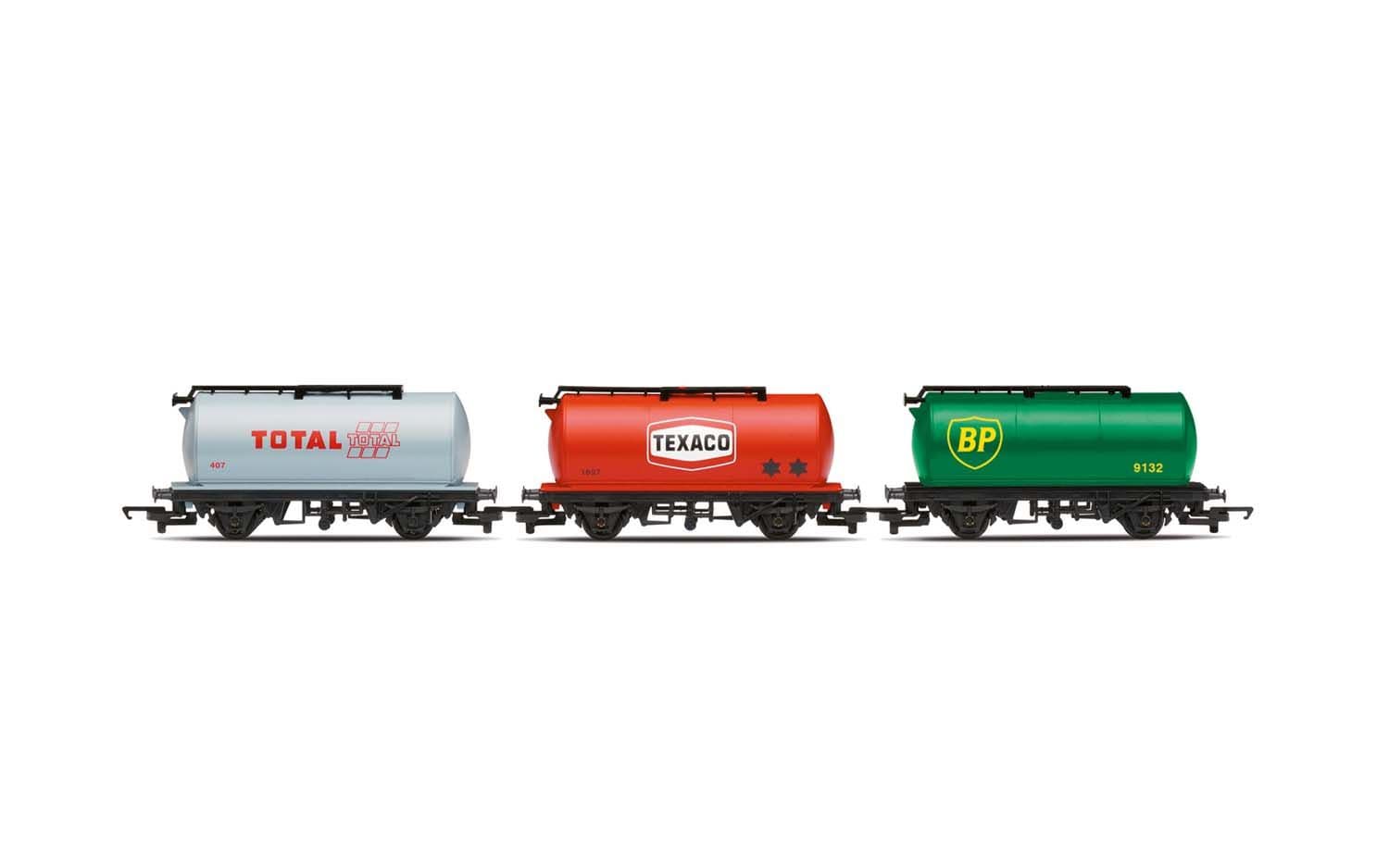 RailRoad Petrol Tankers, three pack, Various-Era 2/3