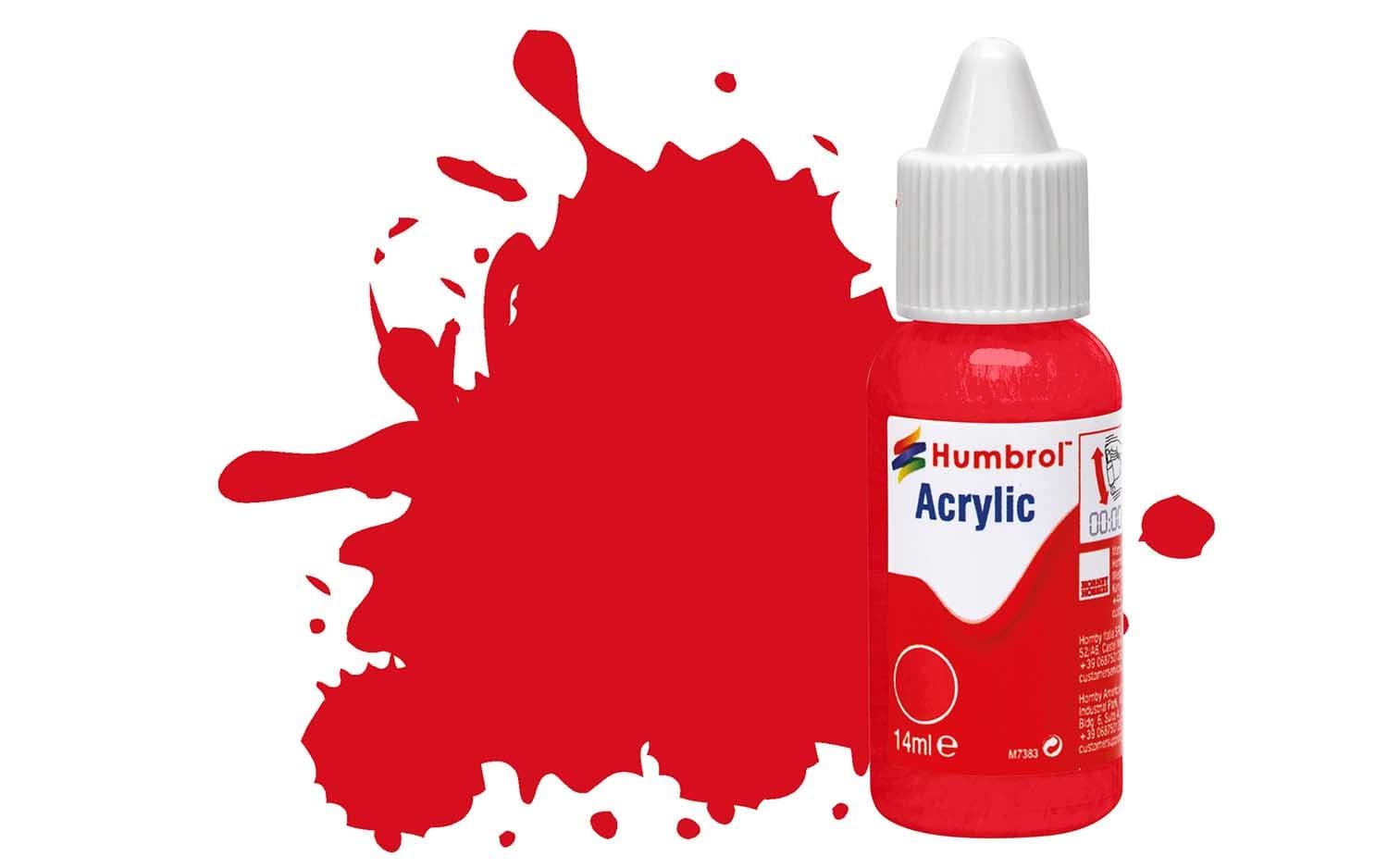 Acrylic Paint: 19 - Bright Red - Gloss - (14ml)