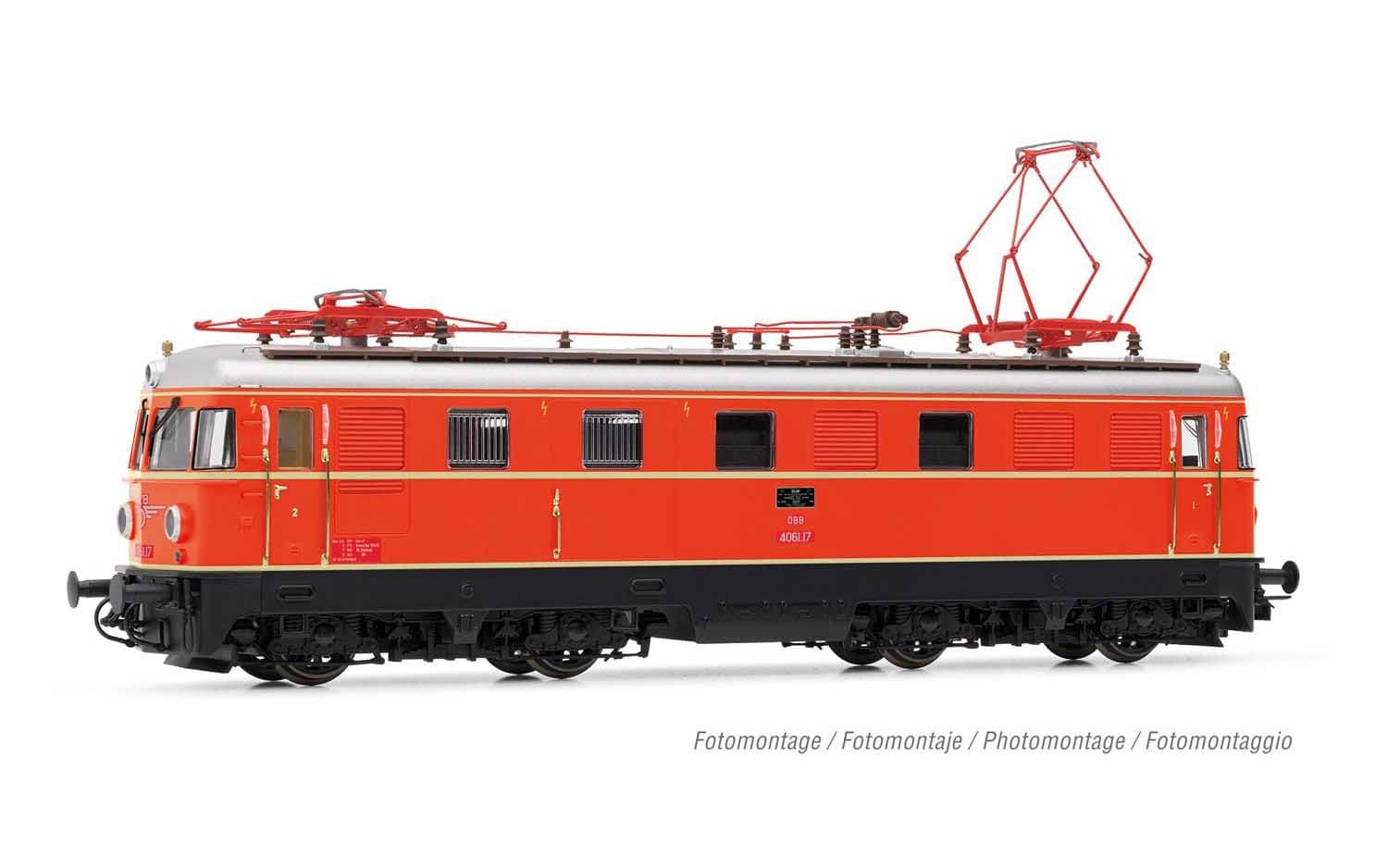 ÖBB, electric locomotive 4061.17, vermillion livery, period IV, with DCC-sounddecoder