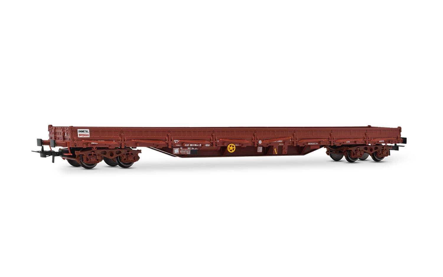 SNCF, wagon plate-forme à 4 essieux Res, « Unimetal », ép. IV