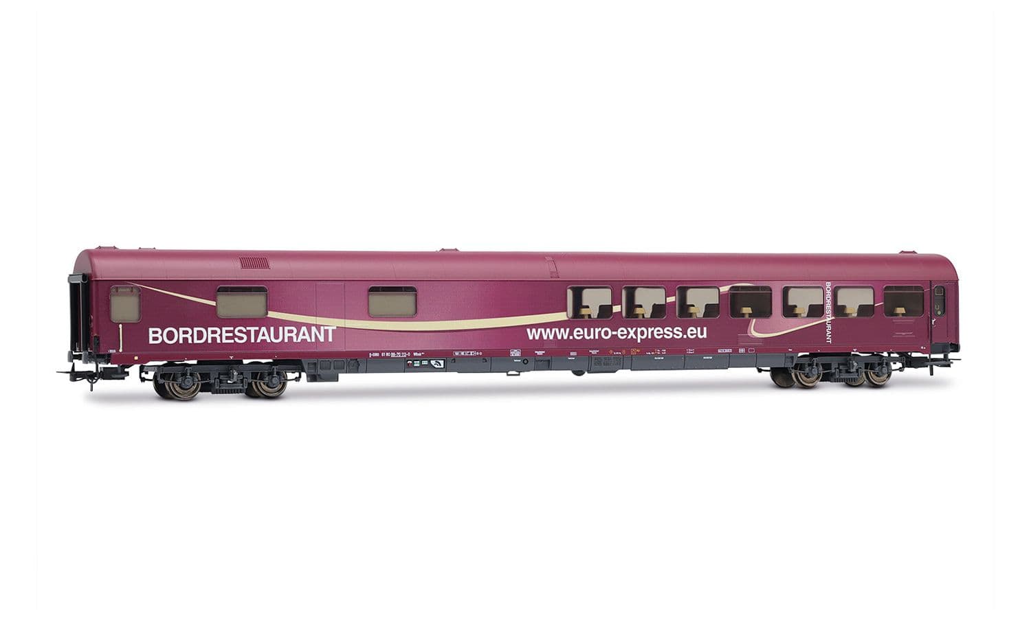 Euro-Express, set di 2 carrozze, composto da 1 carrozza "Partywagen" WGmh804/854 e 1 carrozza ristorante WRmh132, ep. VI