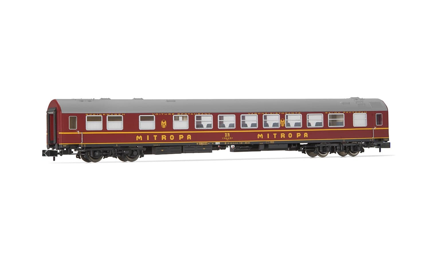 DR, 3-unit pack OSShD type B coaches, "Spree-Alpen-Express", set 2 of 2, green and red livery, ep. IV, 1 x WR + 2 x DDm