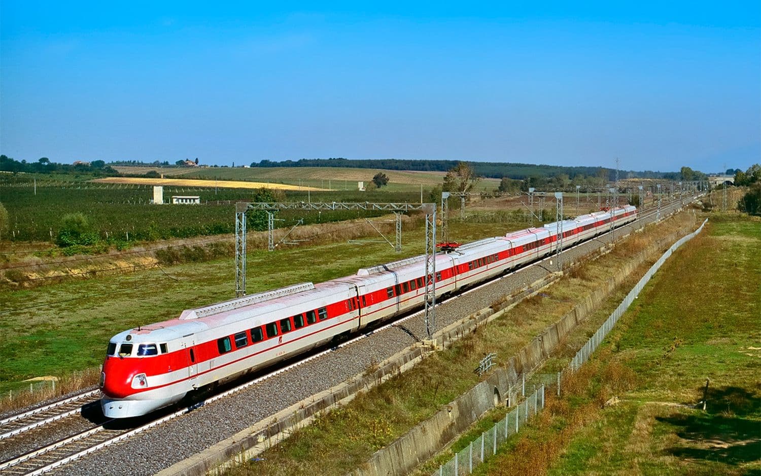 FS, 4-tlg. Grundset des Hochgeschwindigkeitszug ETR 450, 1./2. Klasse, IC 500/517 „Giotto” Mainland-Rom