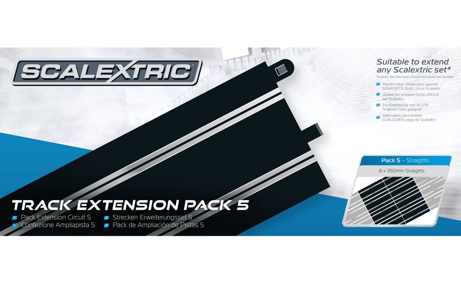 Scalextric Straights (x8) Track Extension Pack