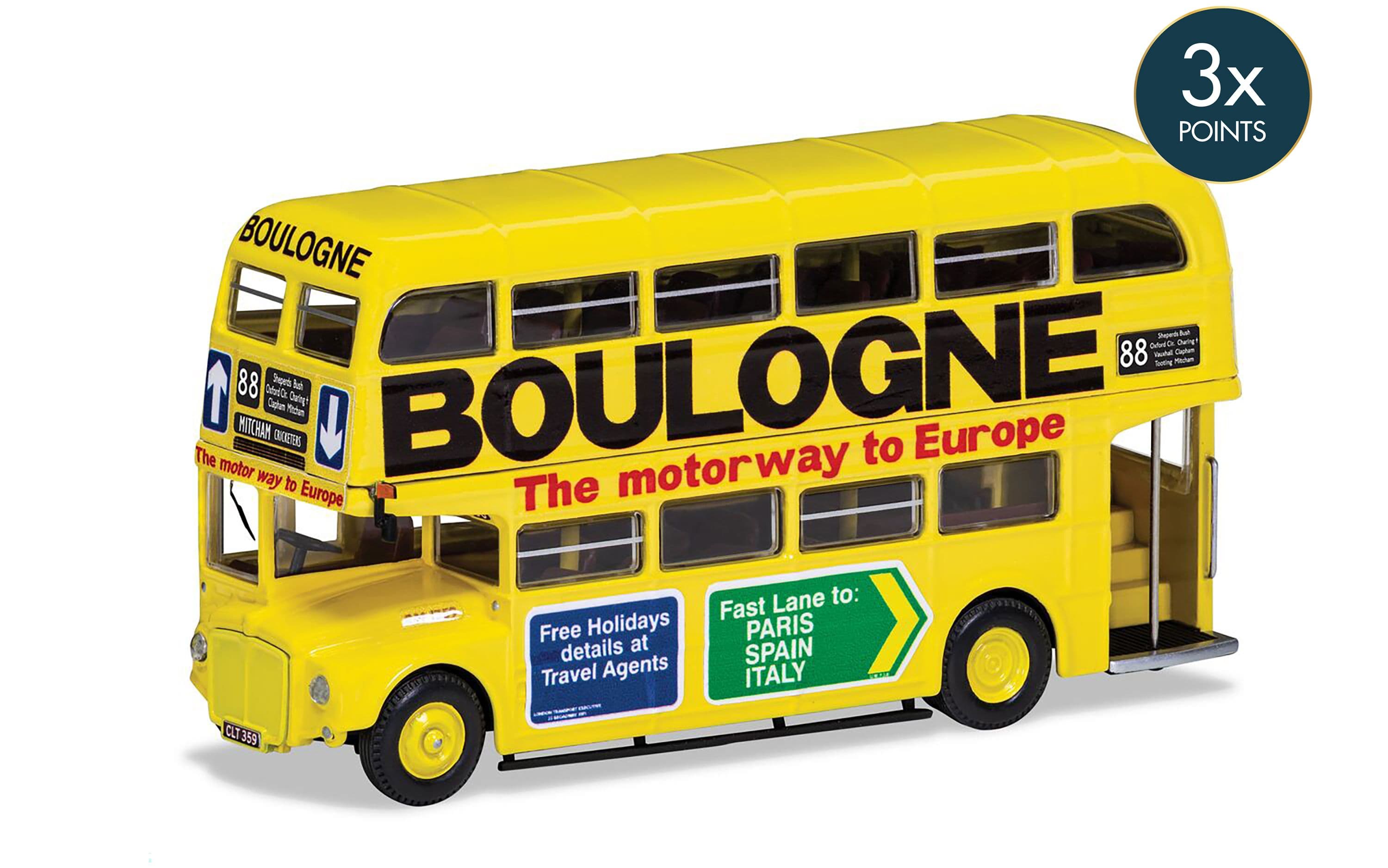 AEC Type RM - London Transport - 359 CLT - Route 88 Mitcham Cricketers - 'Boulogne, The motorway to Europe'