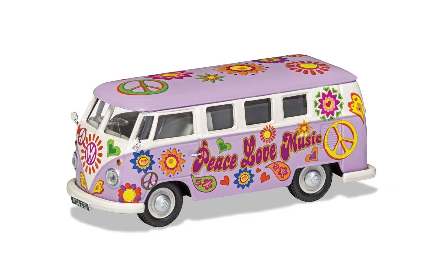 CC02730 Volkswagen Campervan - Peace Love and Music