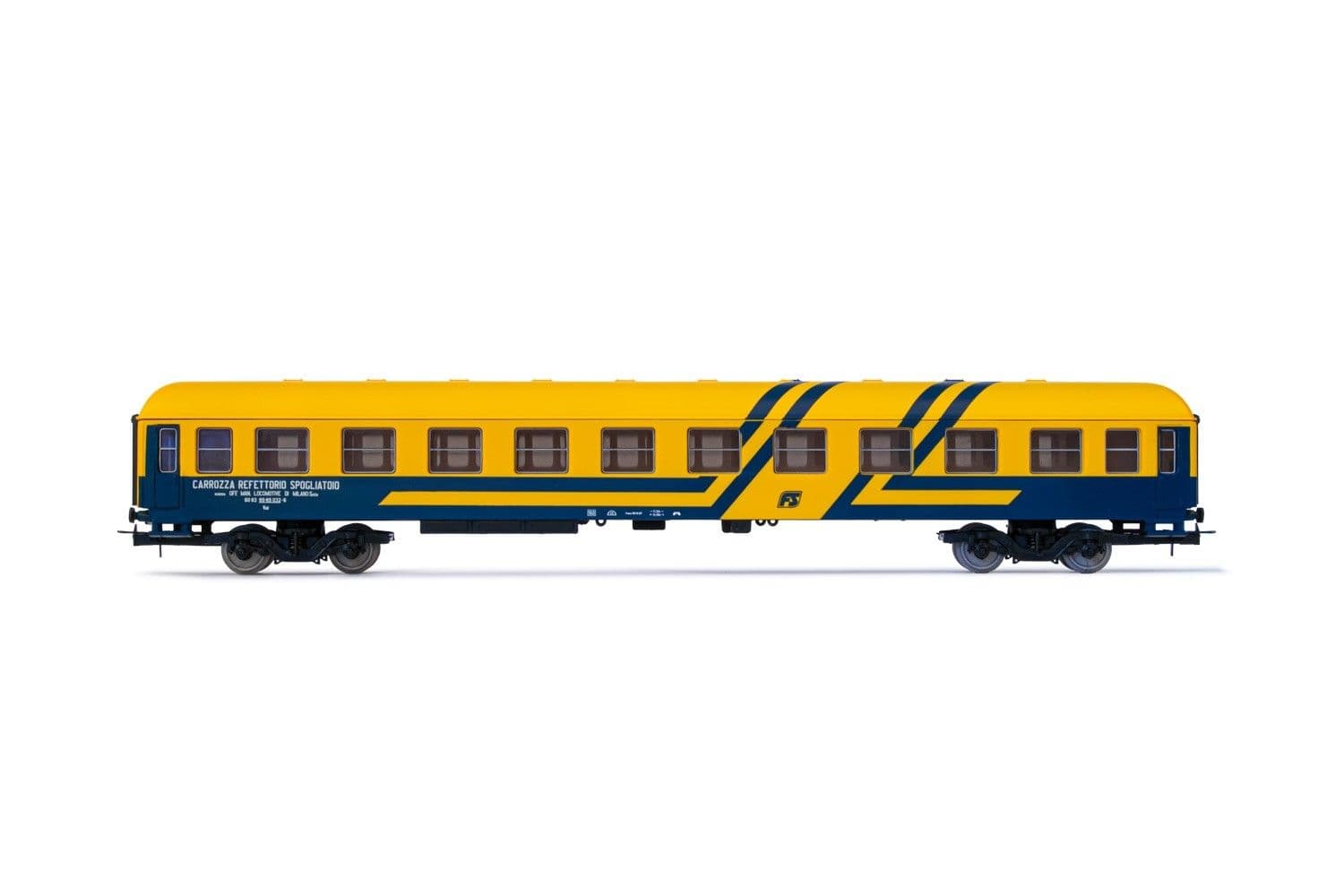 FS, "Carrozza Refettorio Spogliatoio" for rescue train, blue/yellow livery