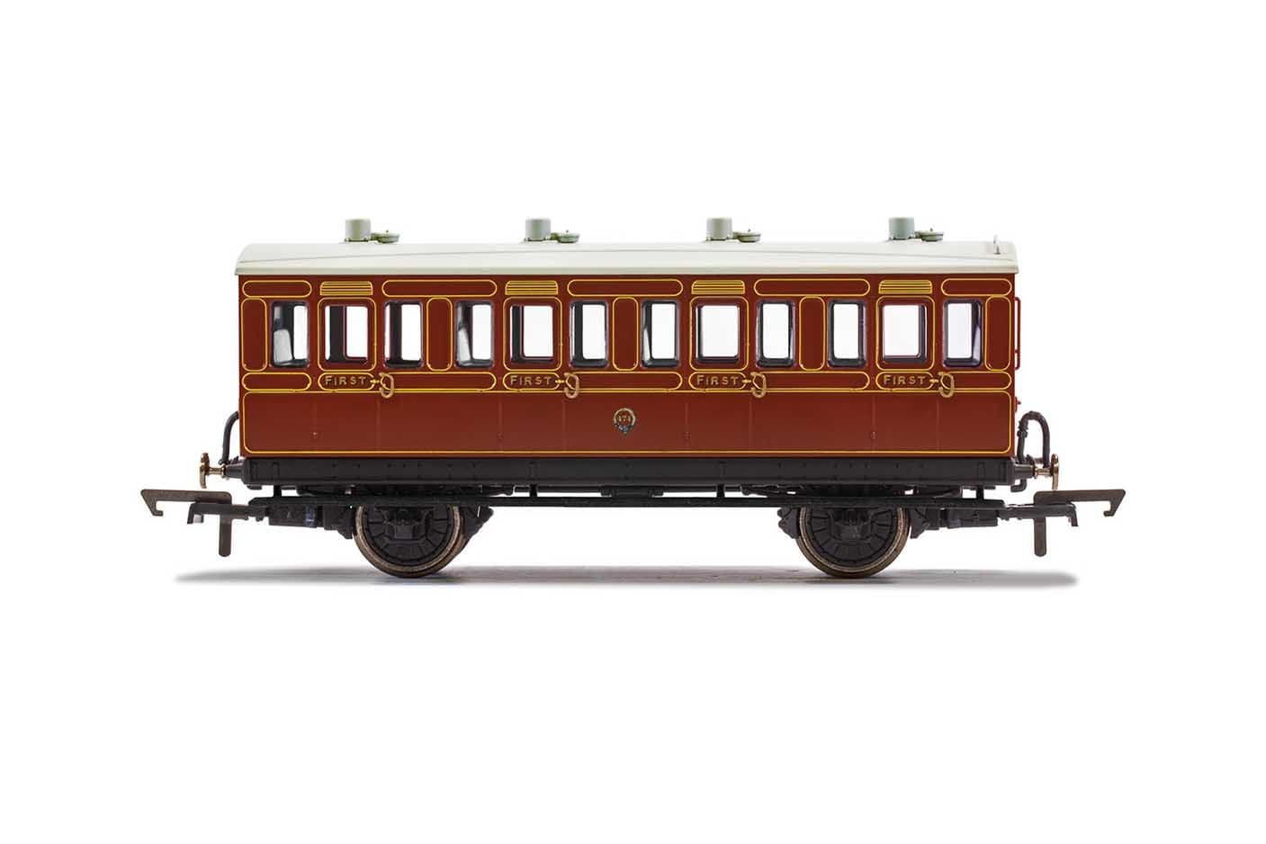 LB&amp;SCR, 4 Wheel Coach, 1st Class, 474 - Era 2