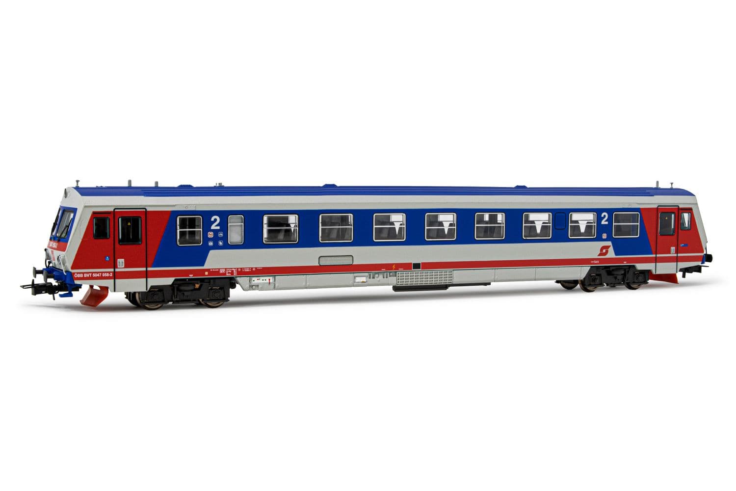 ÖBB, diesel railcar 5047 058-2, grey/blue/red livery with old ÖBB logo, period IV-V, with DCC-sounddecoder