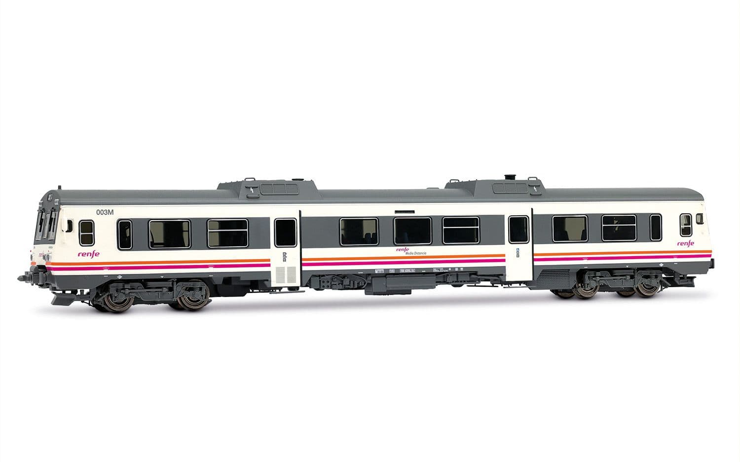 RENFE, diesel railcar 9-596-003-4, “Media Distancia” livery, ep. VI