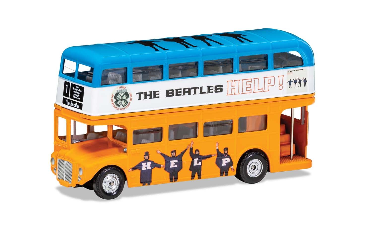 The Beatles - Set of 5 Album Cover London Bus models PLUS Yellow Submarine