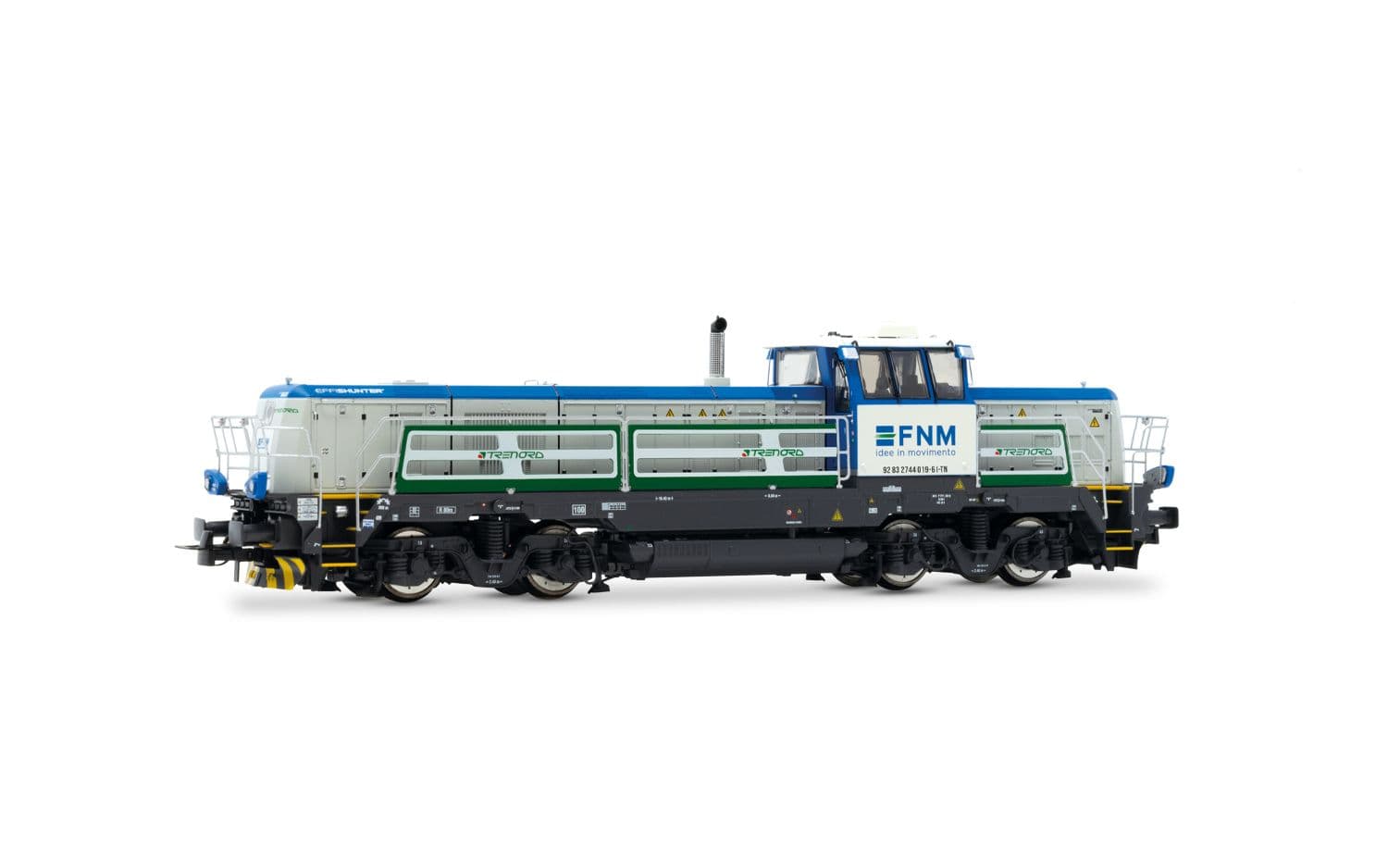 FNM / Trenord, diesel locomotive Effishunter 1000, grey/blue/green, ep. VI