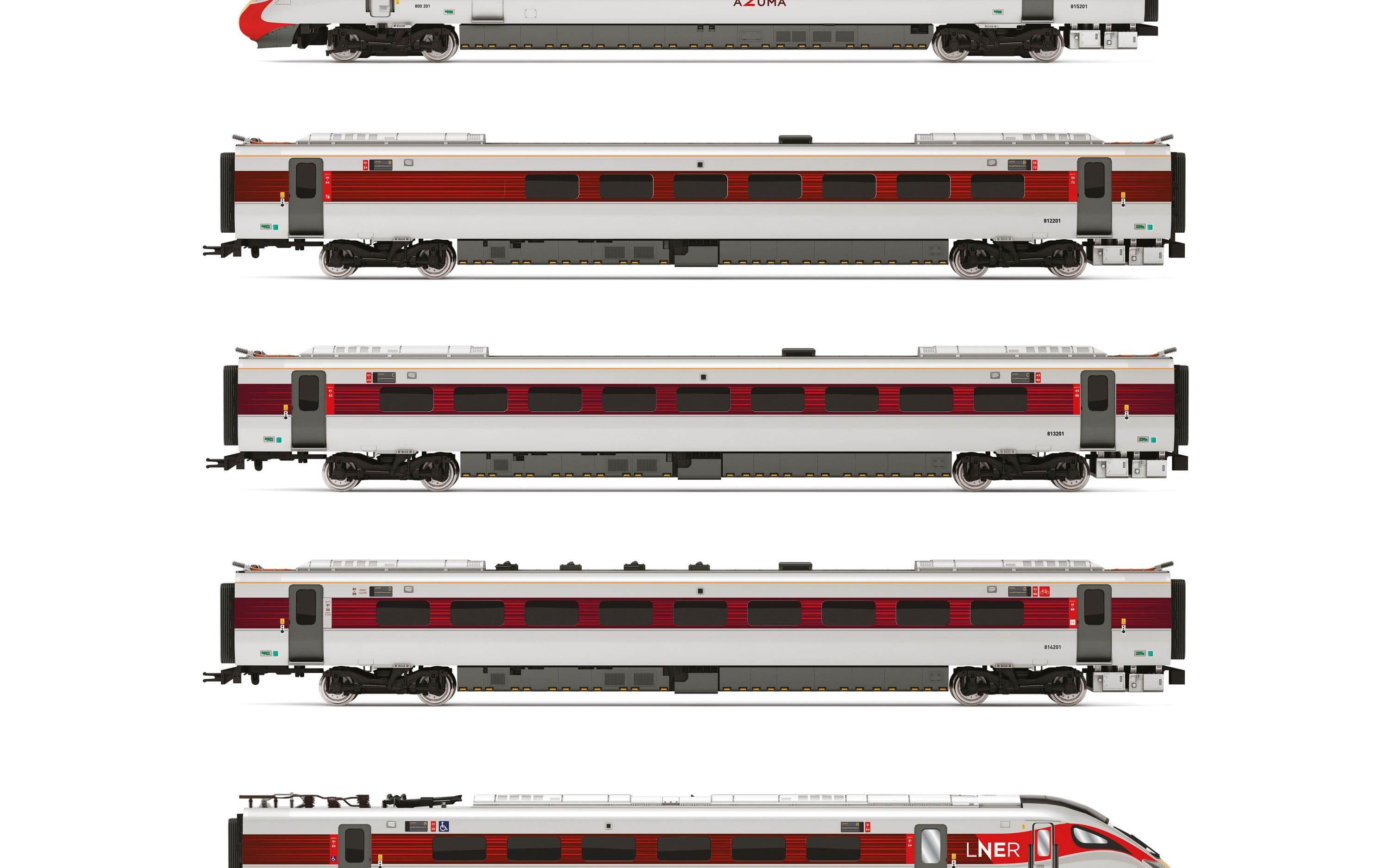 R3762 LNER, Hitachi IEP Bi-Mode Class 800/1, 'Azuma' Five Car