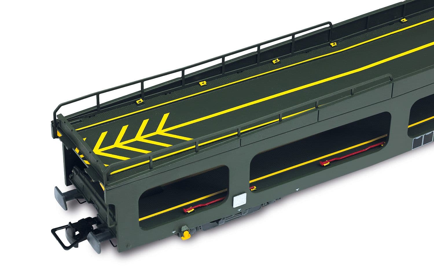 SNCF, fourgon porte-automobiles DD DEV 66, livrée verte avec logo « Casquette » blanc, ép. V