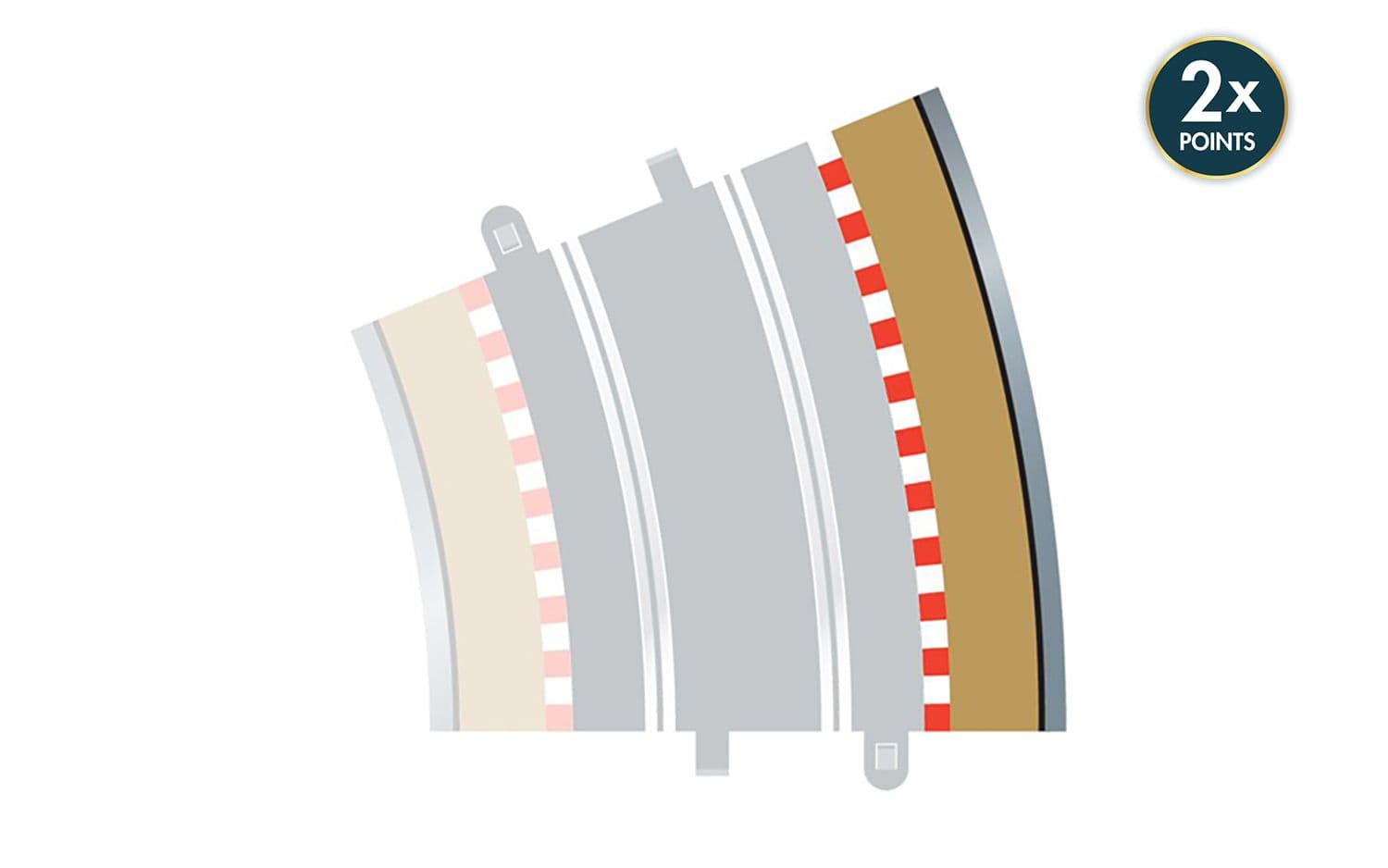 Radius 4 Curve Outer Borders 22.5° x 4