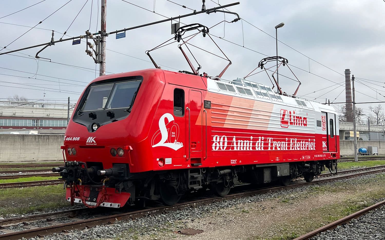 Trenitalia Tper, locomotiva elettrica E.464, livrea “80 anni Lima”