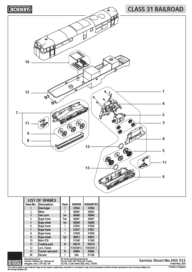 RailRoad - TLF Construction - Class 31 - 31271 'Stratford' (DCC Sound Fitted)