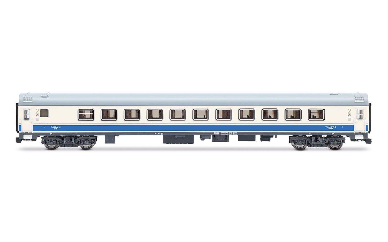 RENFE, coffret de 3 unités EMU classe 444, numéro d'immatriculation 444-011, livrée bleue/blanche, ép. V, avec décodeur sonore